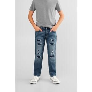 BKE Conner Straight Jeans Boys Size 14 Distressed Medium Wash Denim